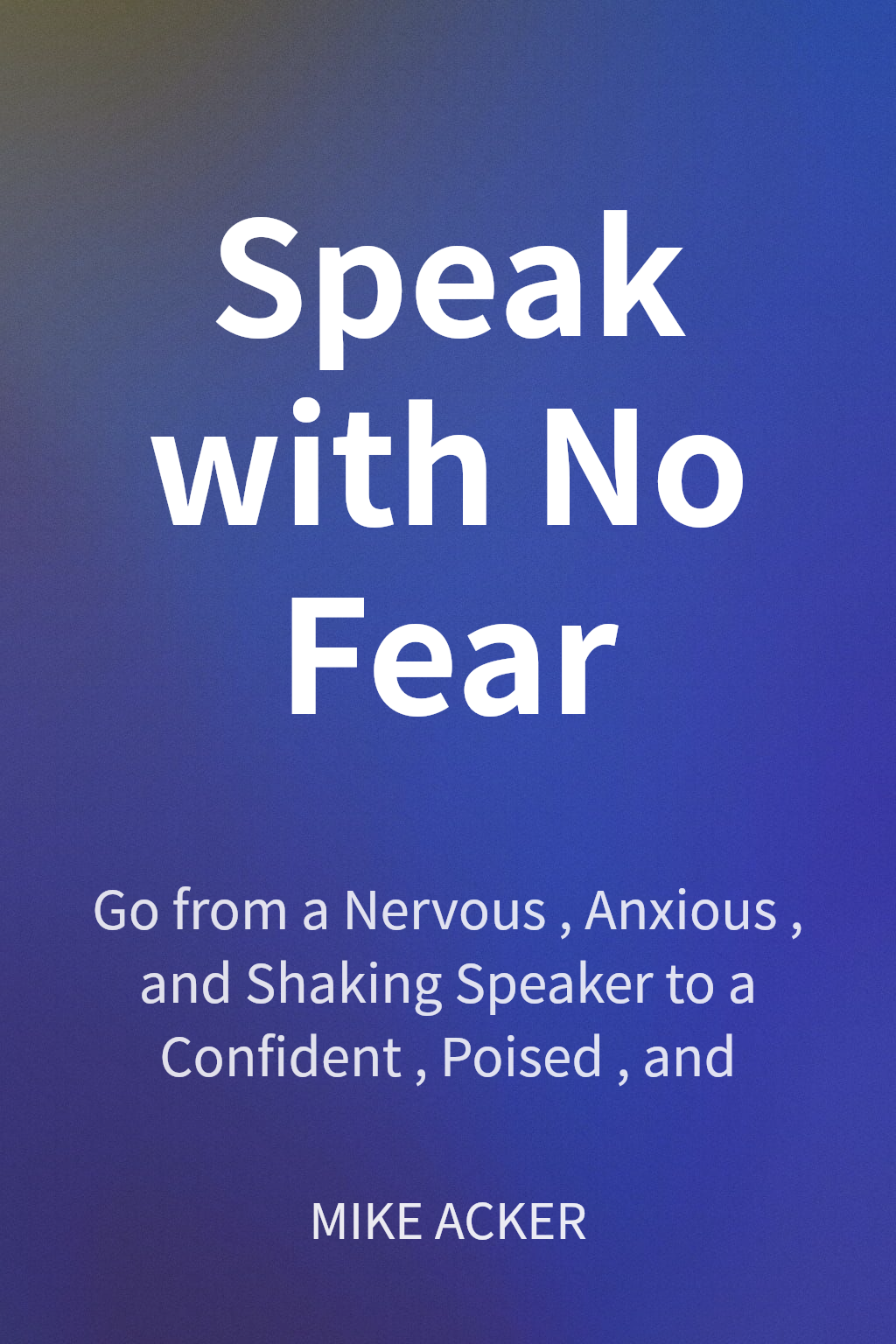 Speak with No Fear cover