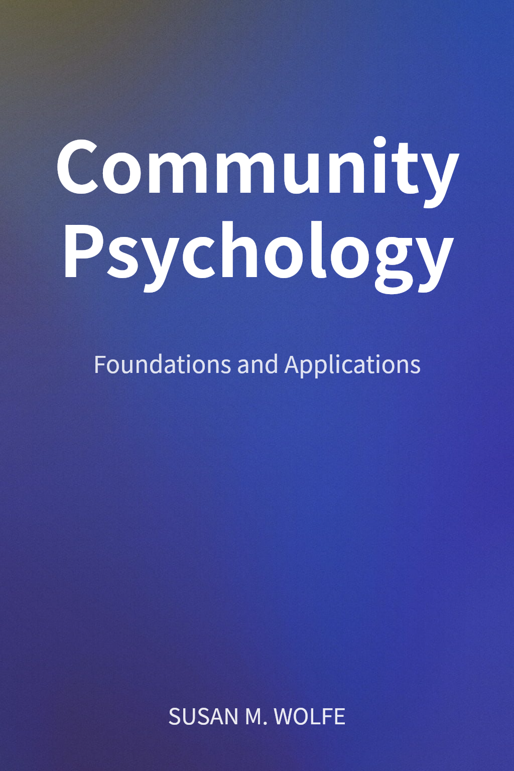 Community Psychology cover