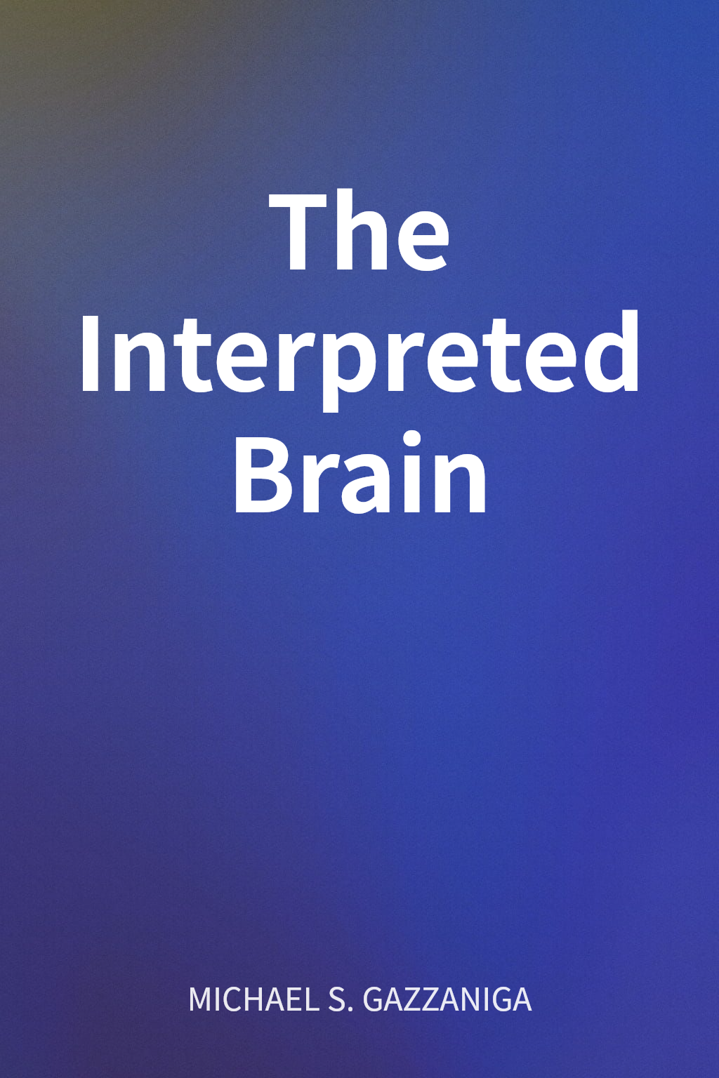 The Interpreted Brain cover