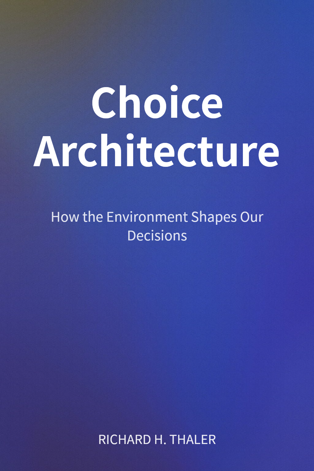 Choice Architecture cover