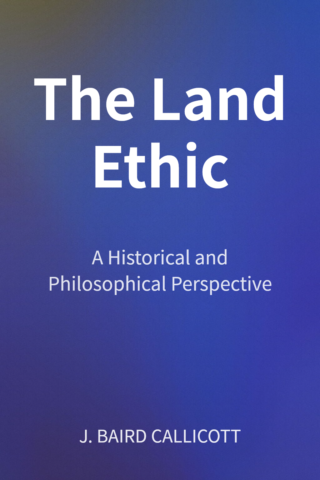 The Land Ethic cover