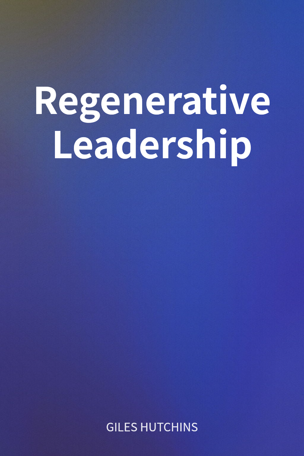 Regenerative Leadership cover