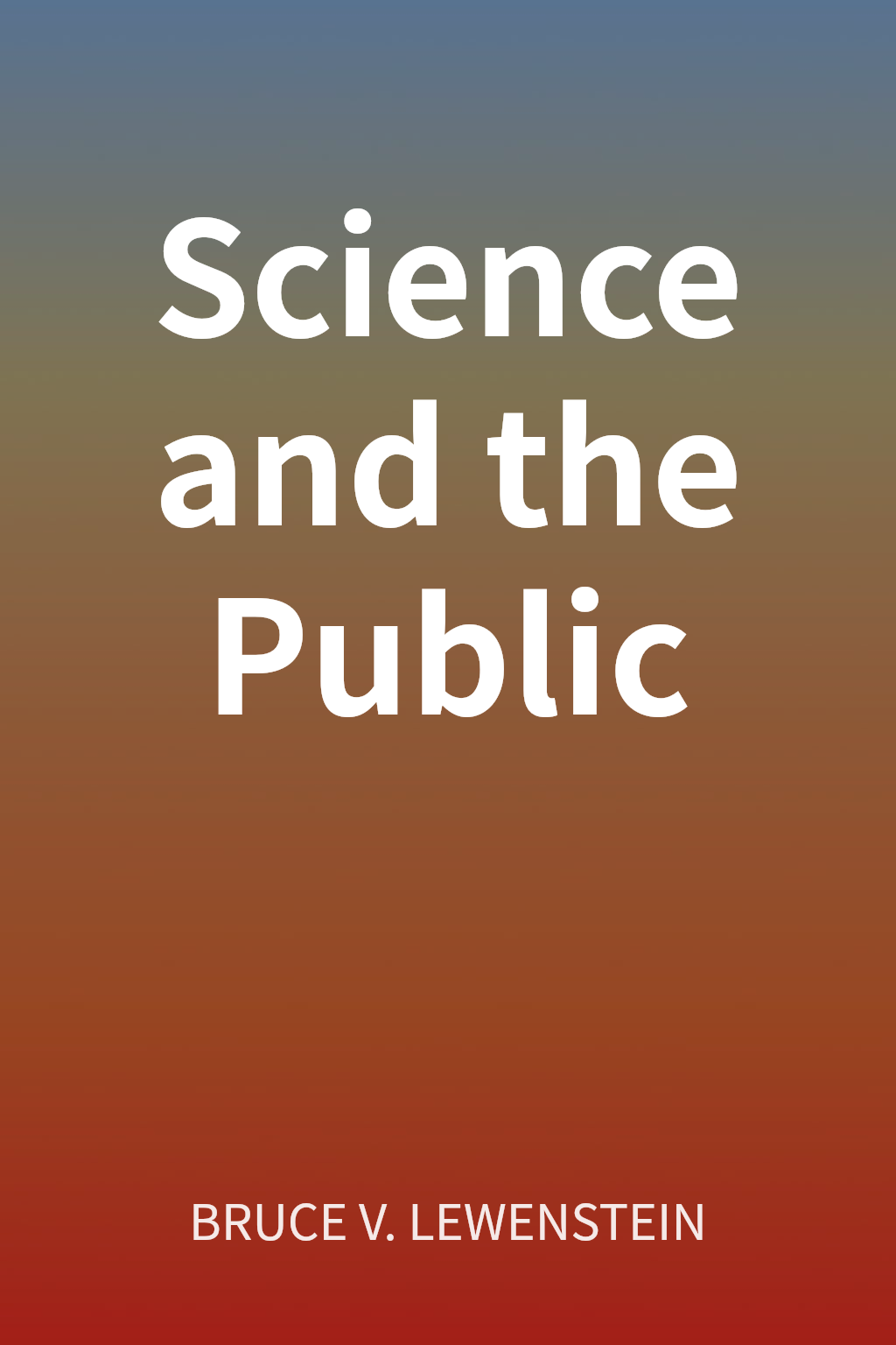 Science and the Public cover
