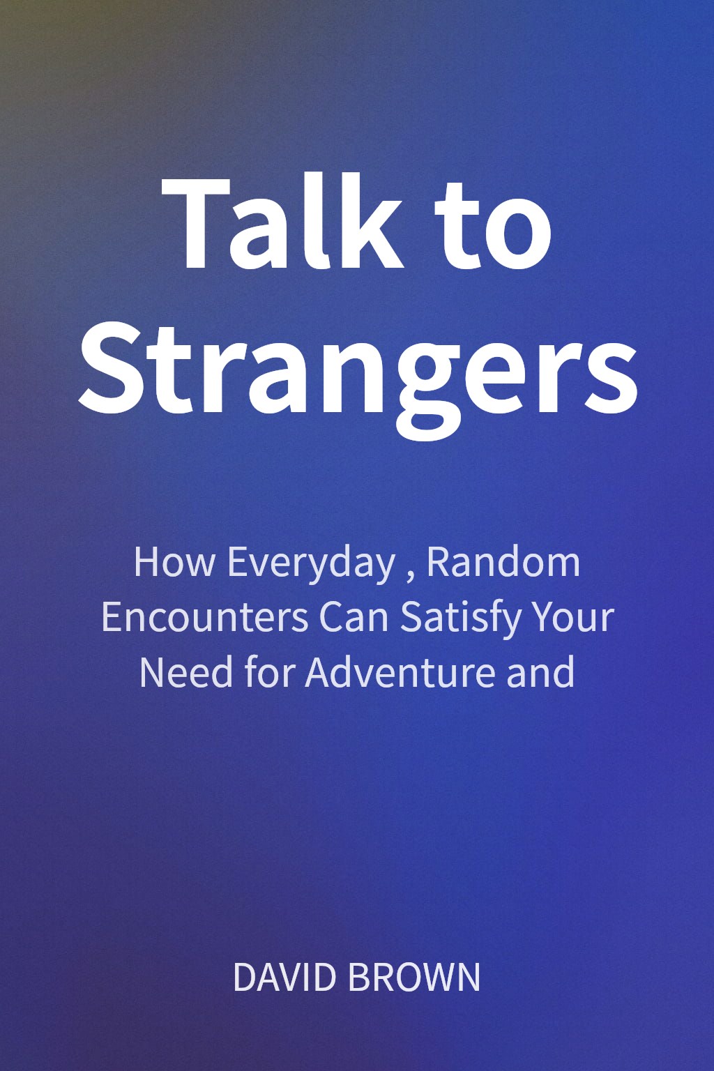 Talk to Strangers cover