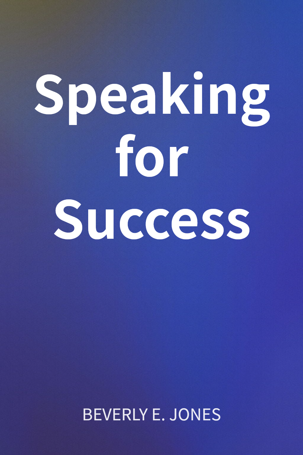Speaking for Success cover