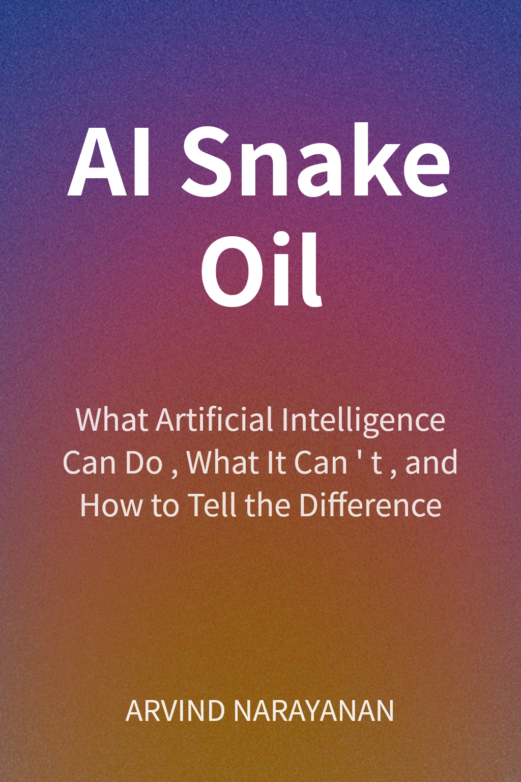 AI Snake Oil cover