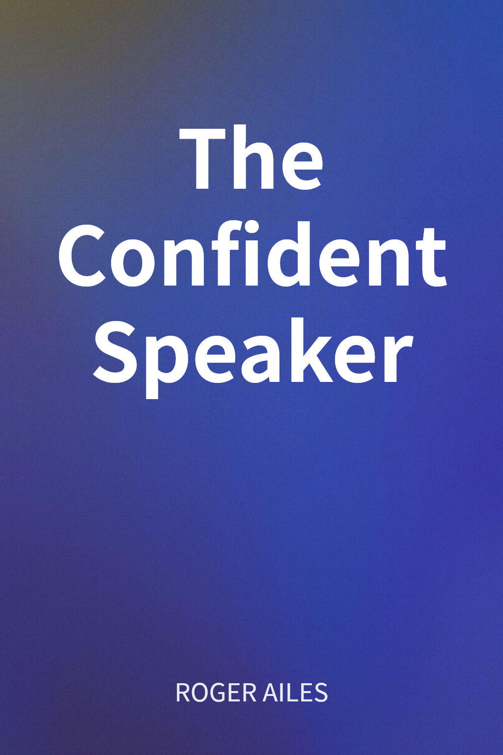 The Confident Speaker cover