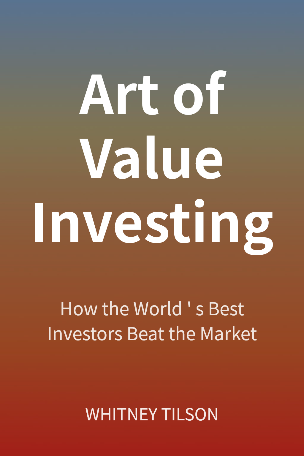 Art of Value Investing cover