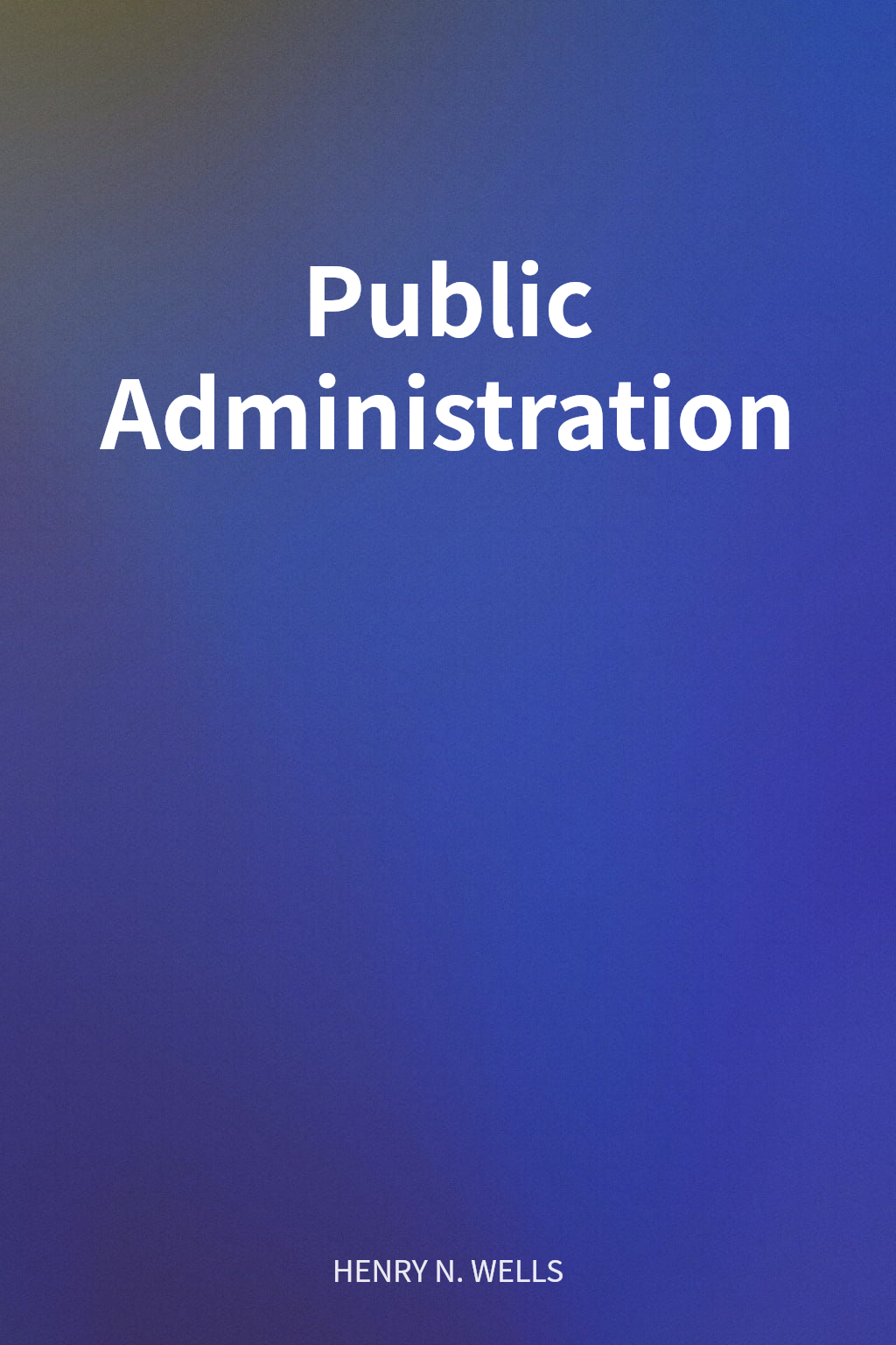 Public Administration cover