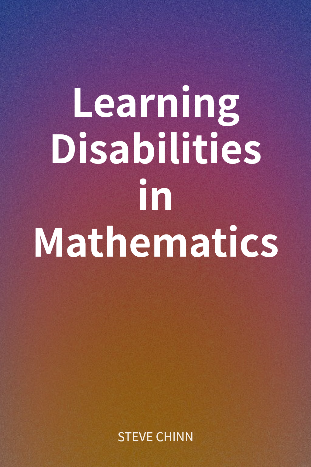 Learning Disabilities in Mathematics cover