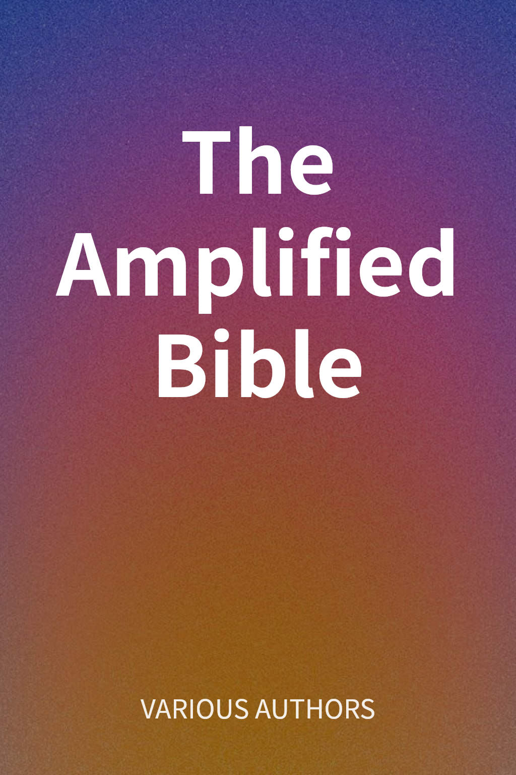 The Amplified Bible cover