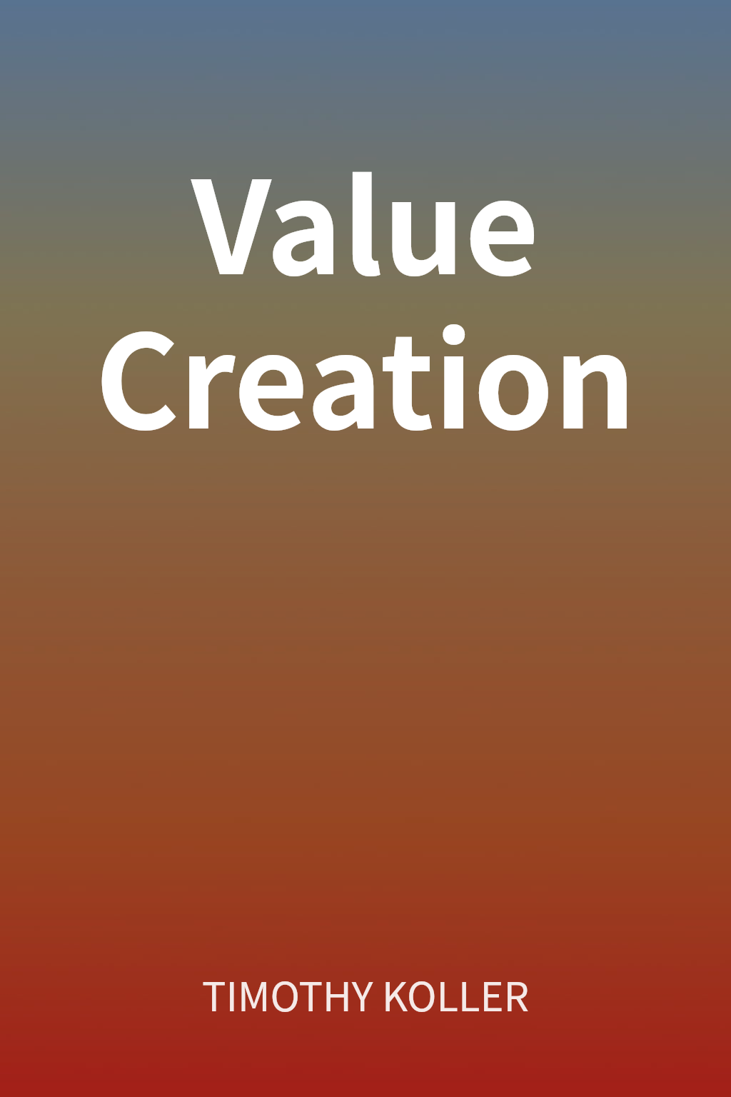 Value Creation cover