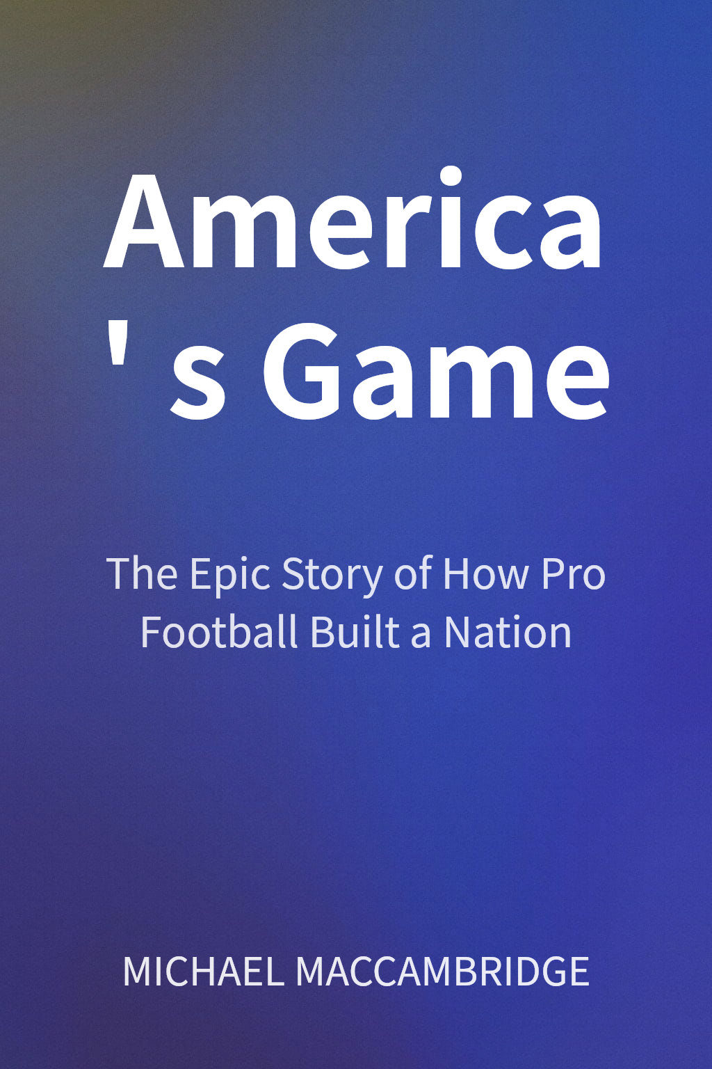 America's Game cover