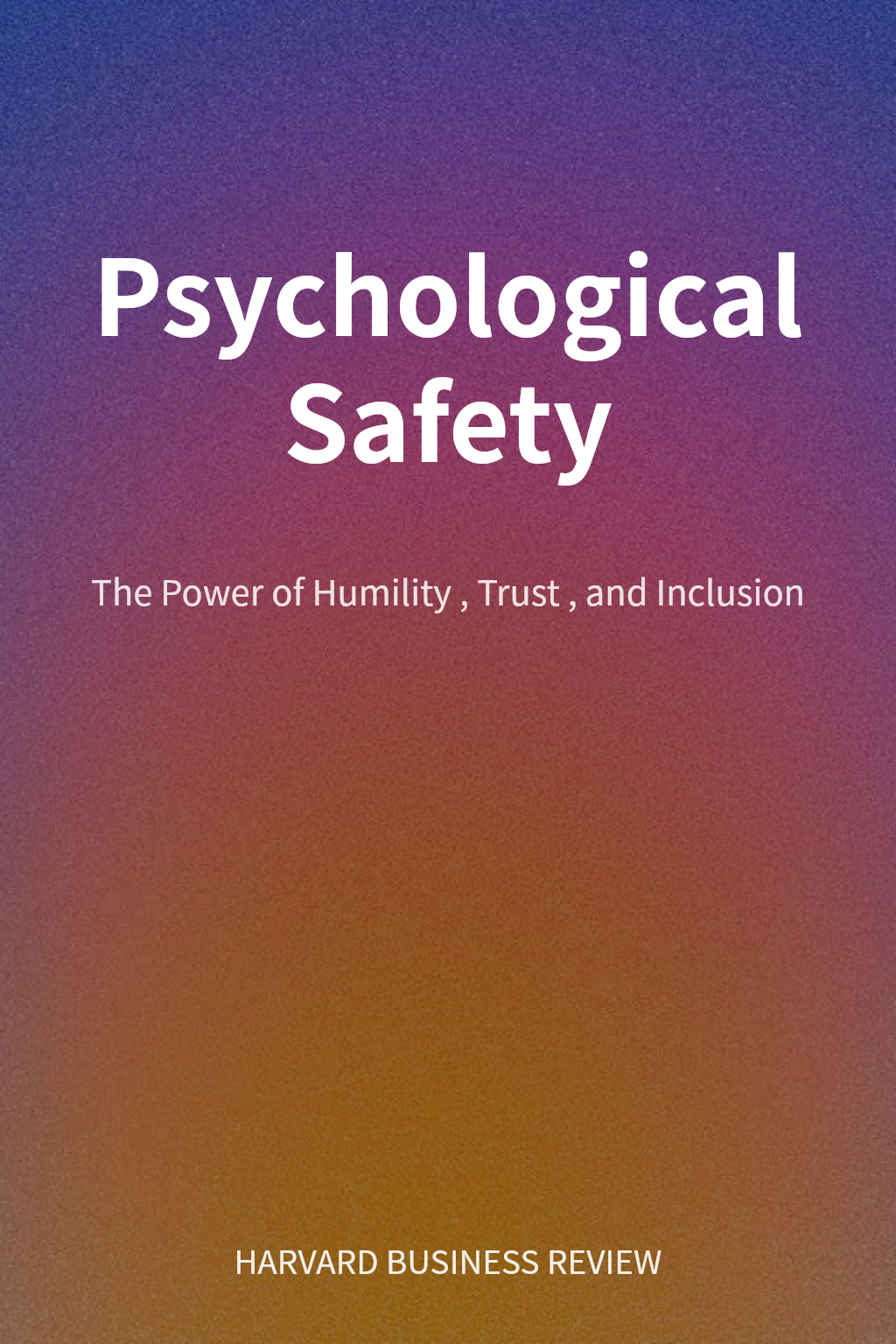 Psychological Safety cover