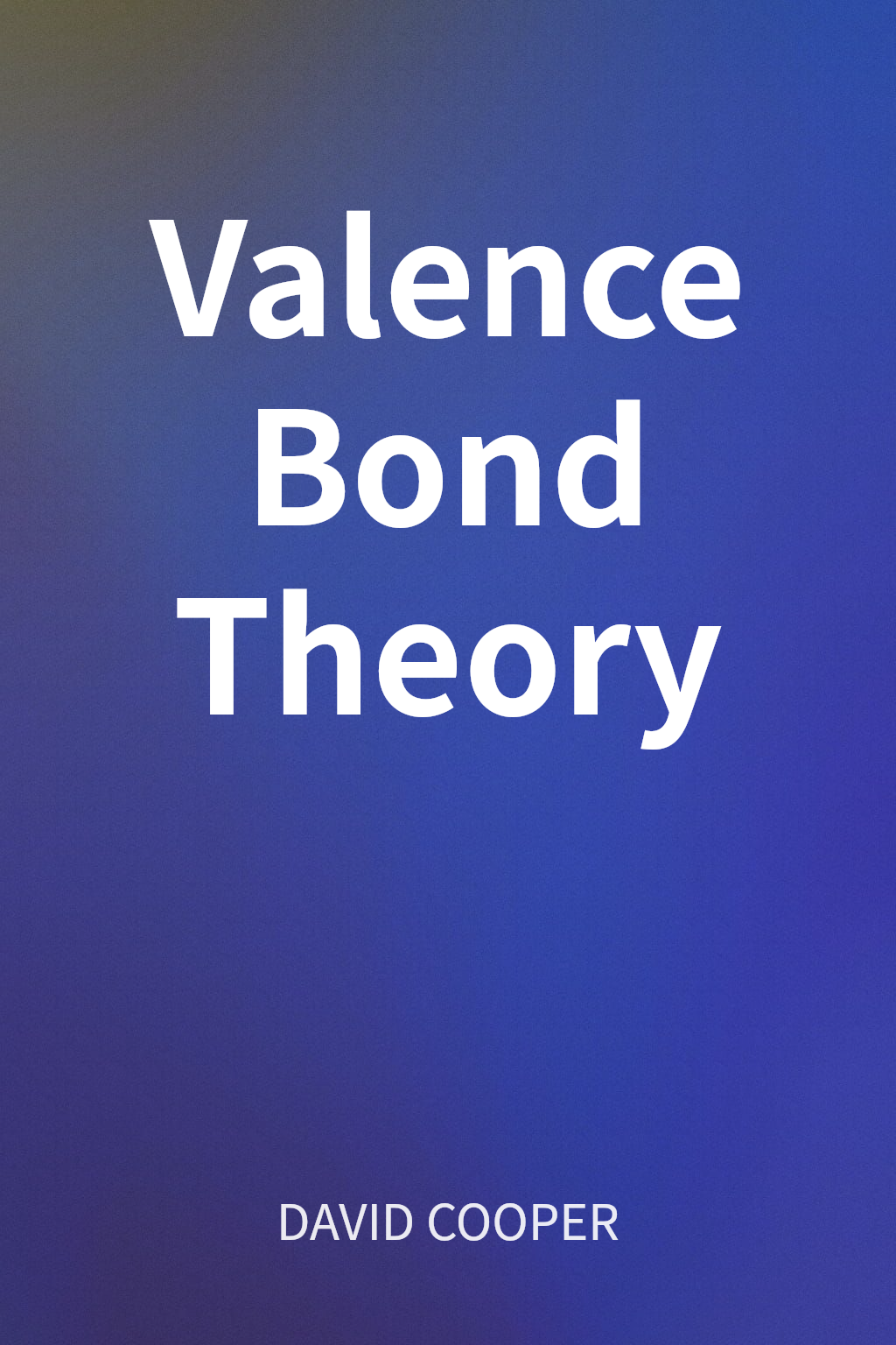 Valence Bond Theory cover