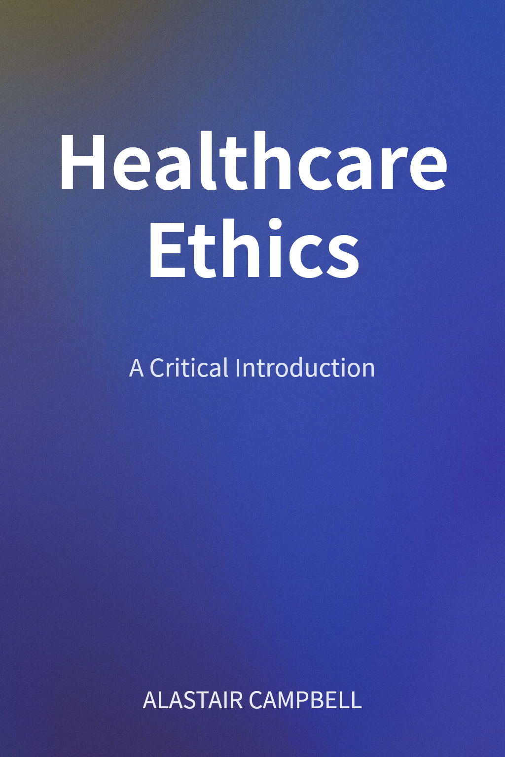 Healthcare Ethics cover