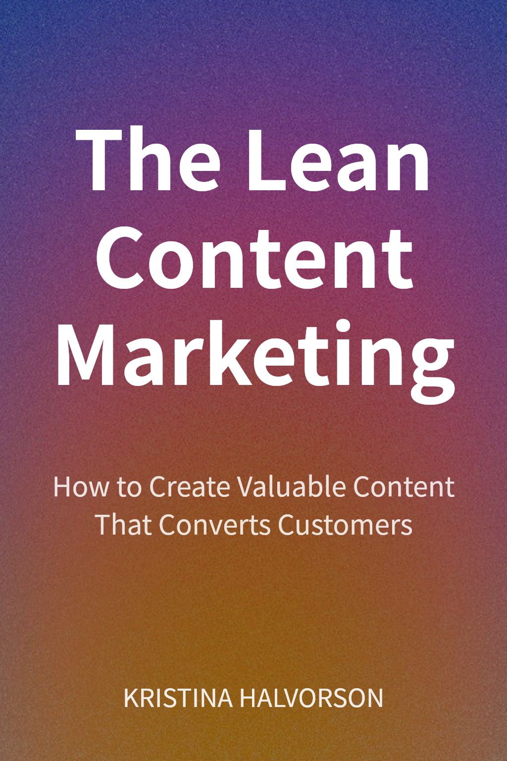 The Lean Content Marketing cover