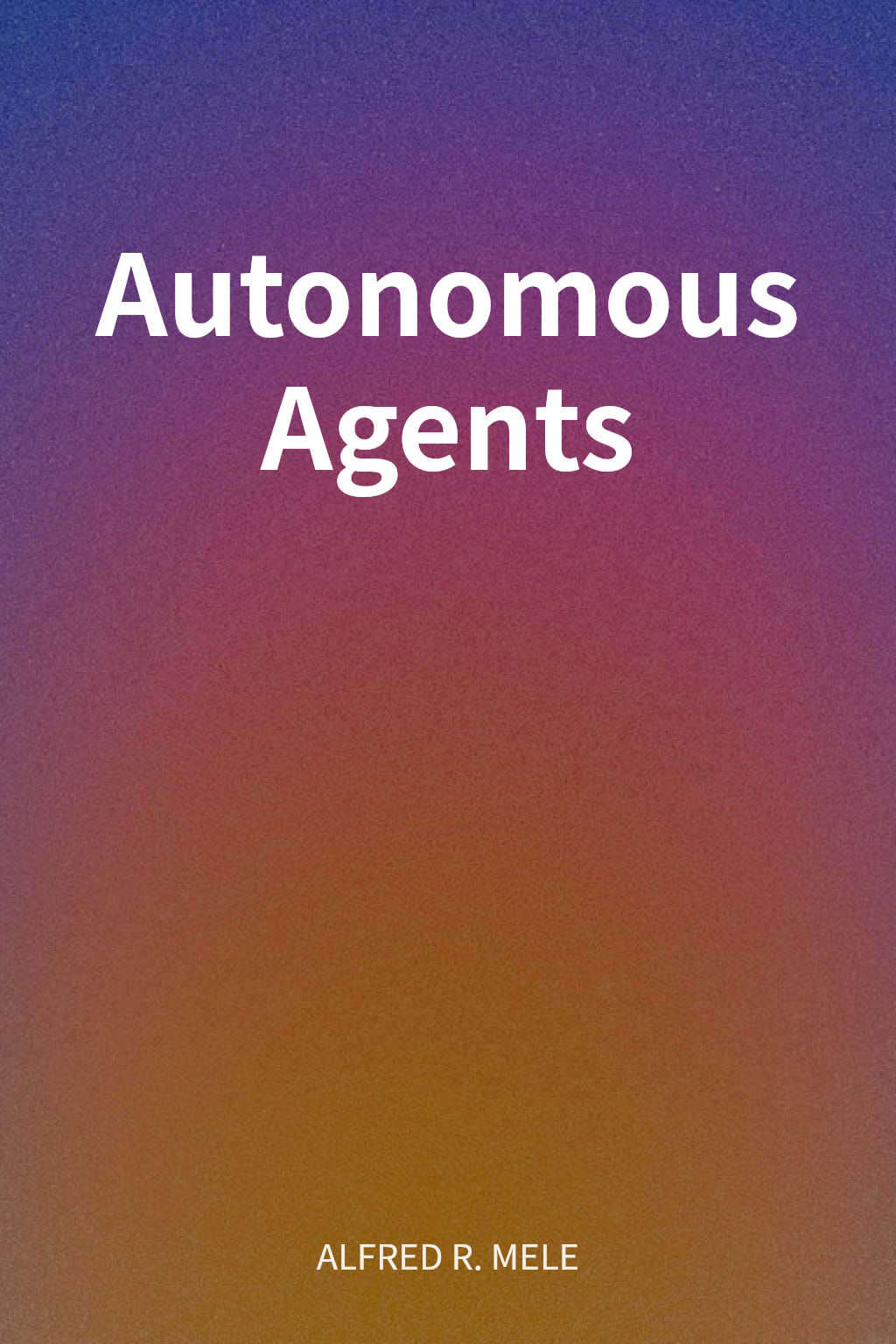 Autonomous Agents cover