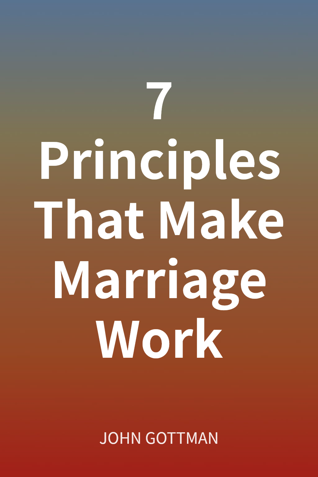 7 Principles That Make Marriage Work cover