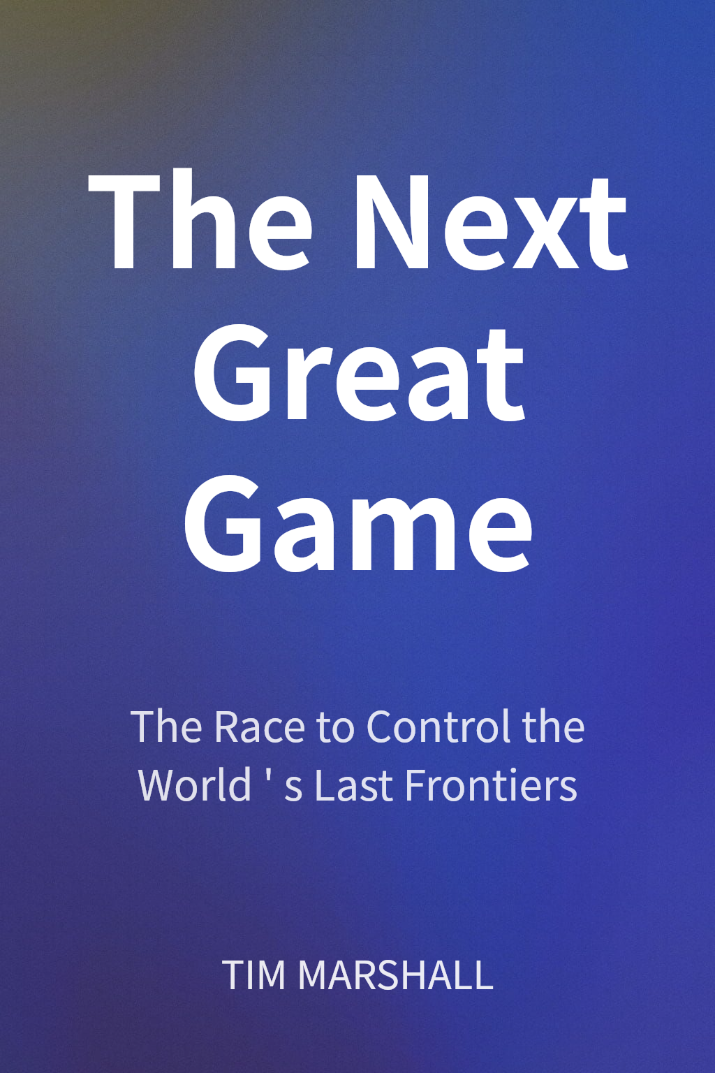 The Next Great Game cover