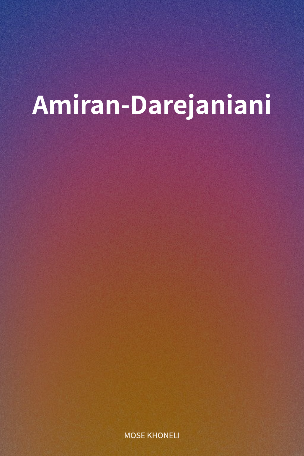 Amiran-Darejaniani cover