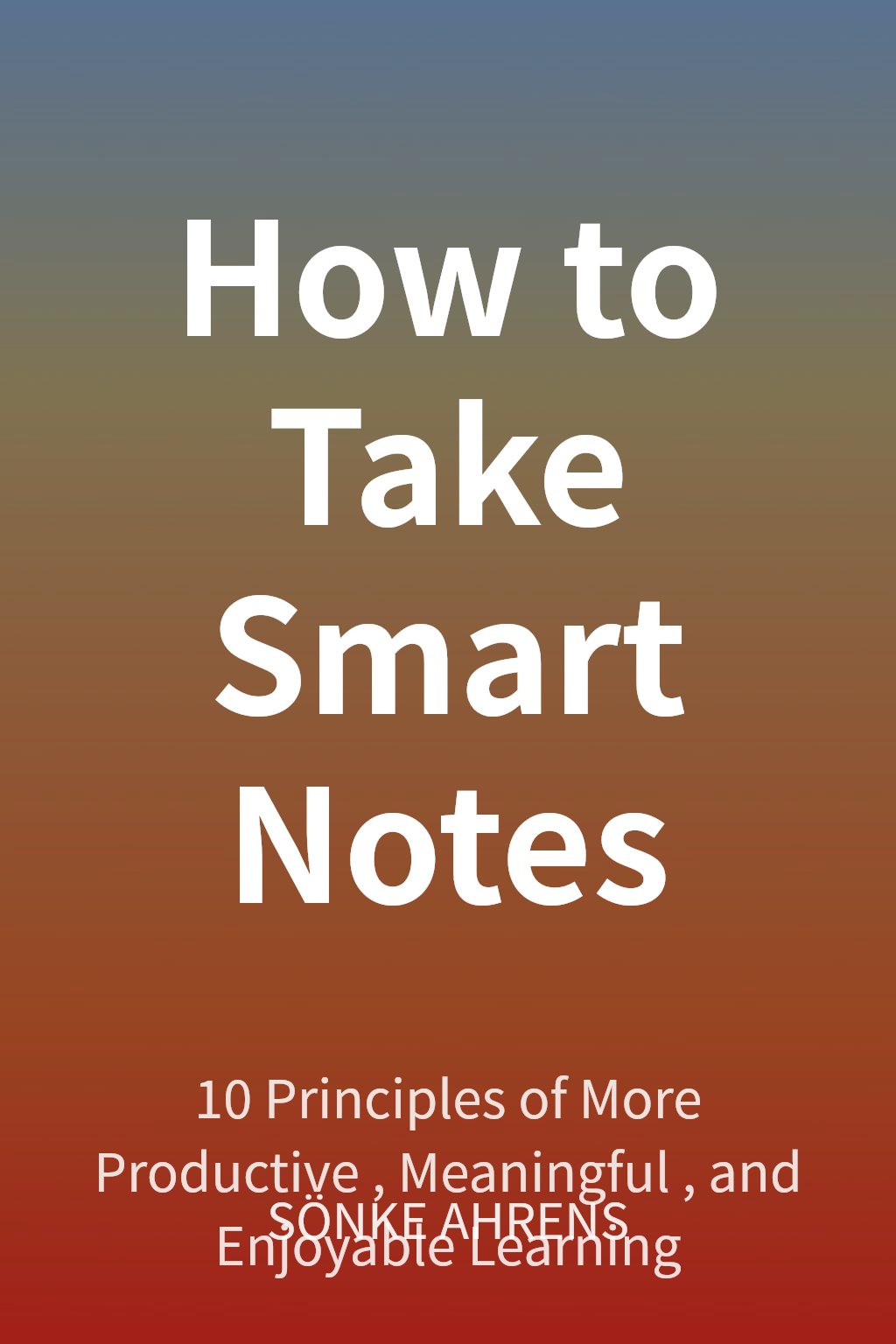 How to Take Smart Notes cover