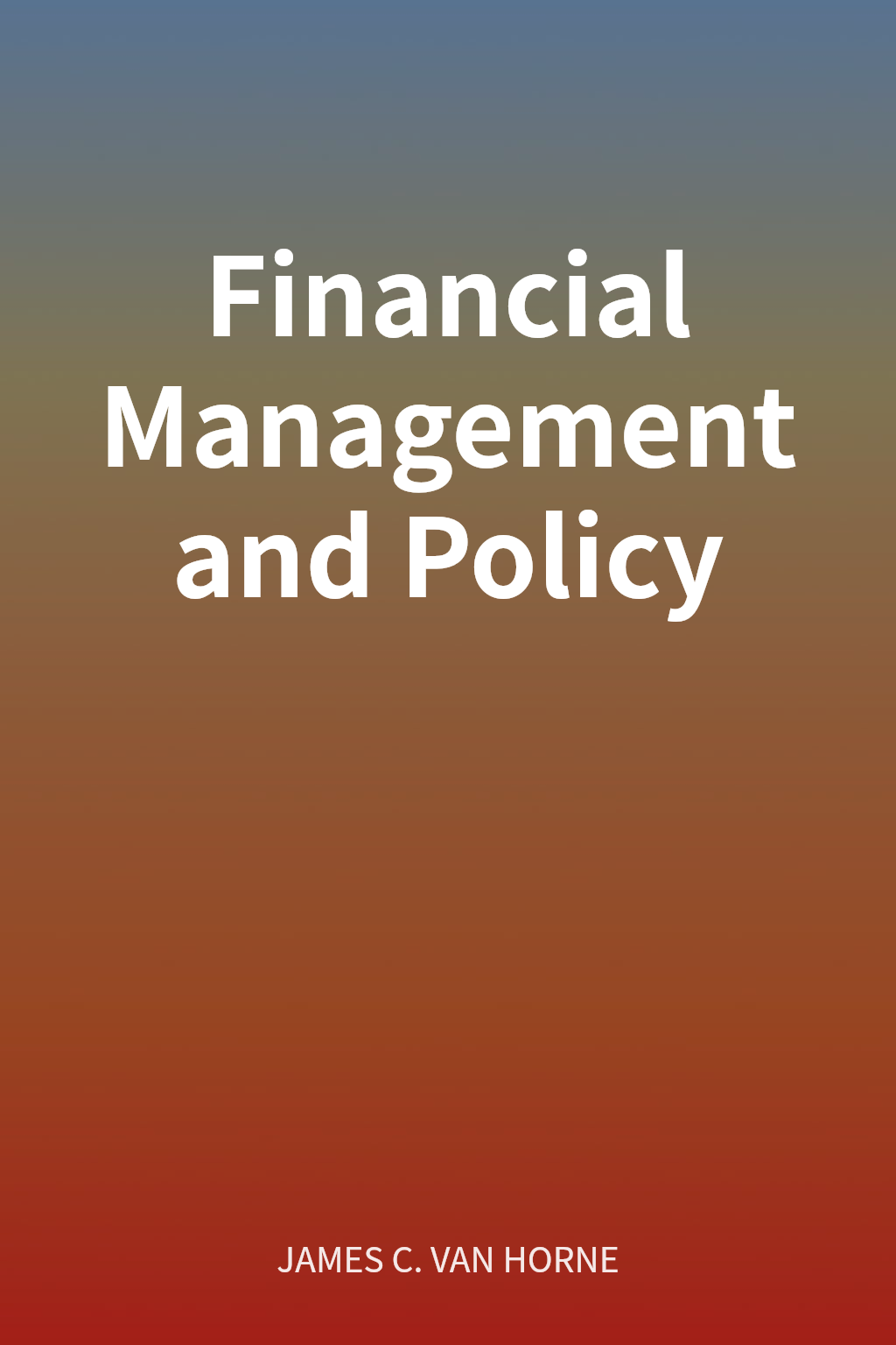 Financial Management and Policy cover