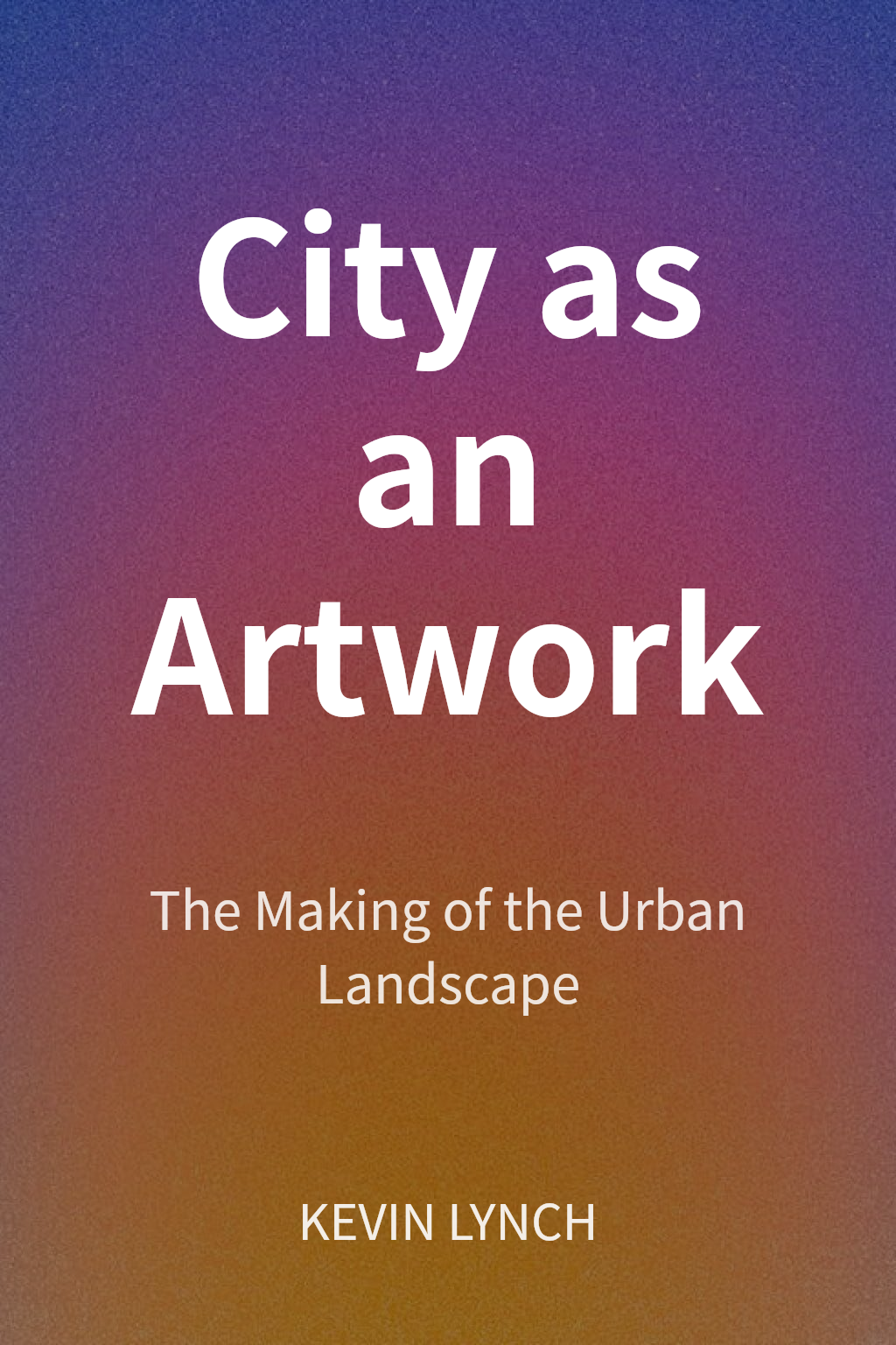 City as an Artwork cover