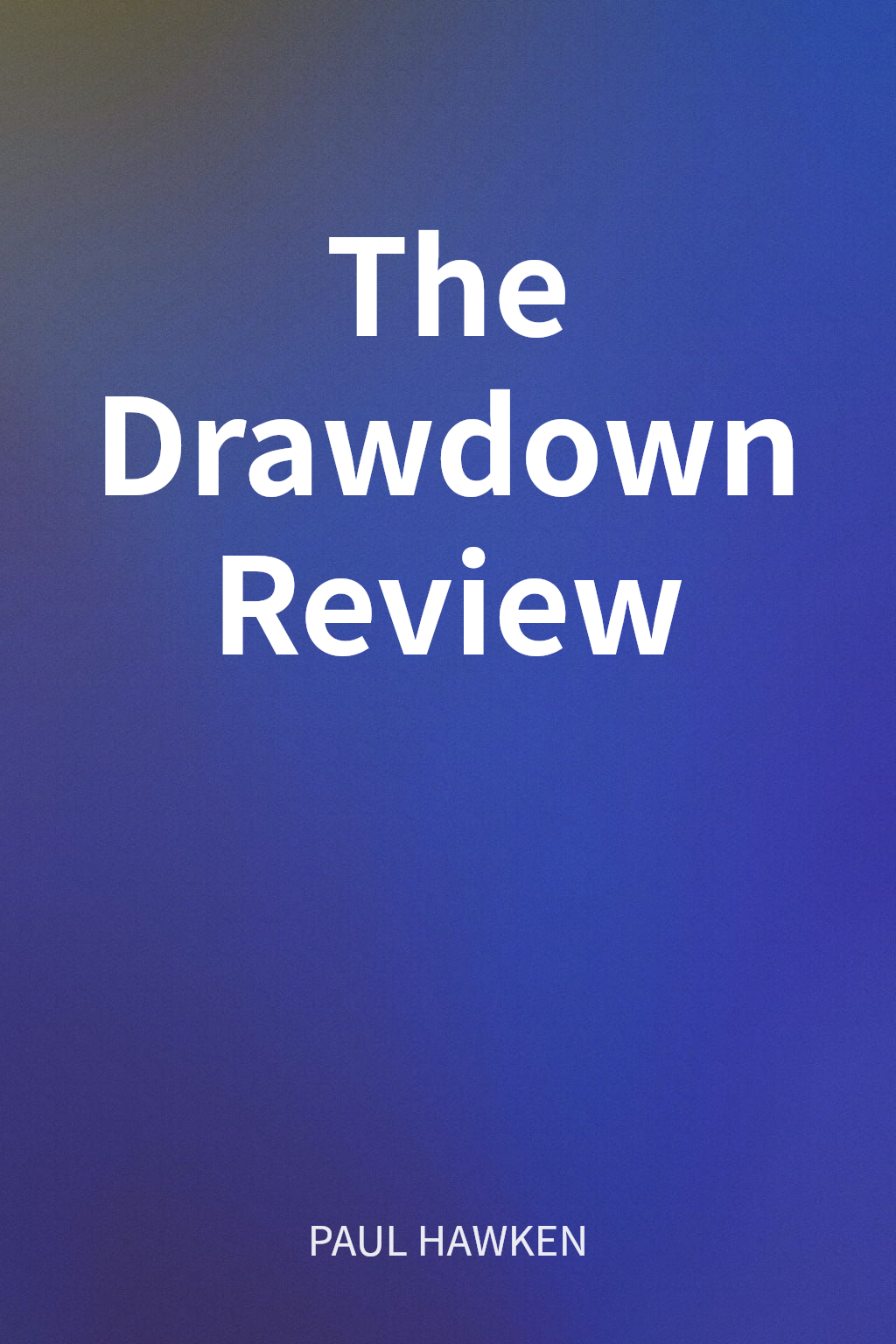 The Drawdown Review cover