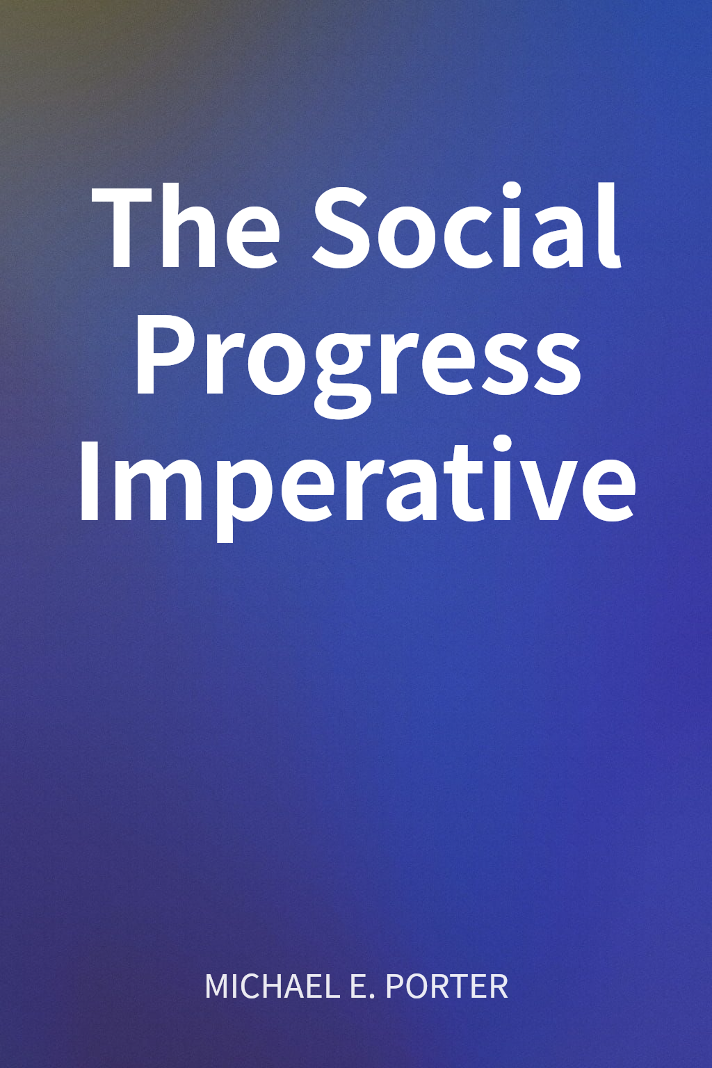 The Social Progress Imperative cover