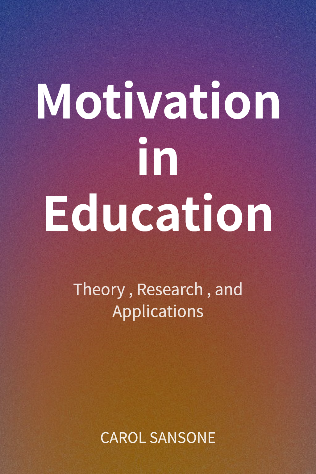 Motivation in Education cover