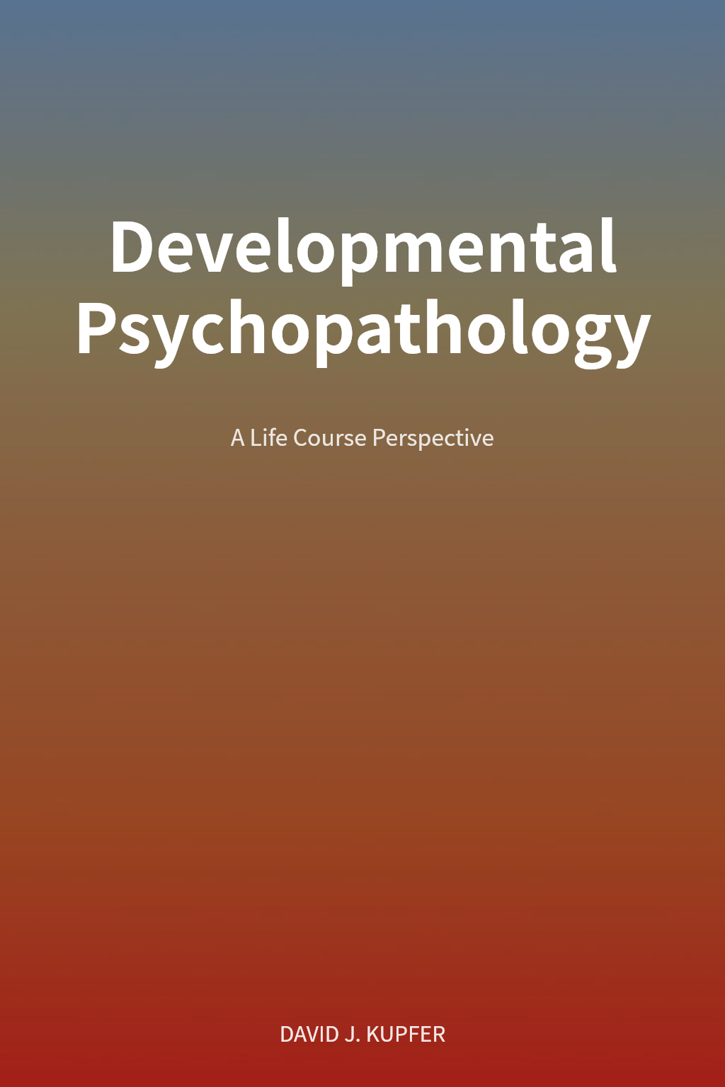 Developmental Psychopathology cover