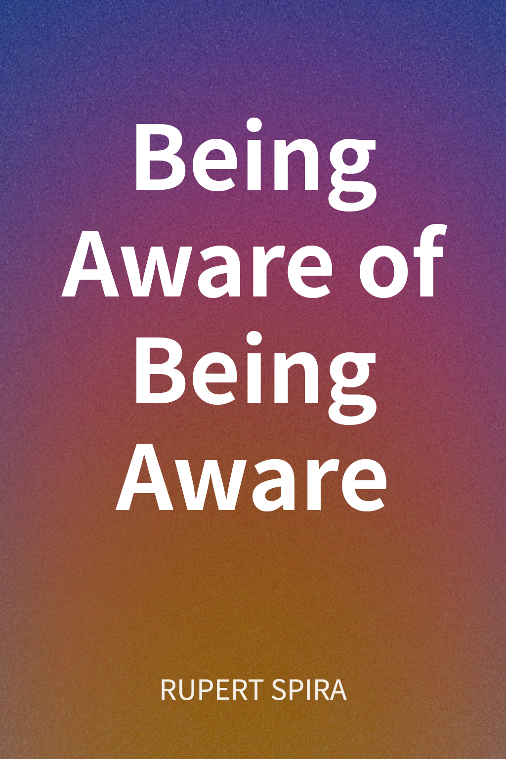 Being Aware of Being Aware cover