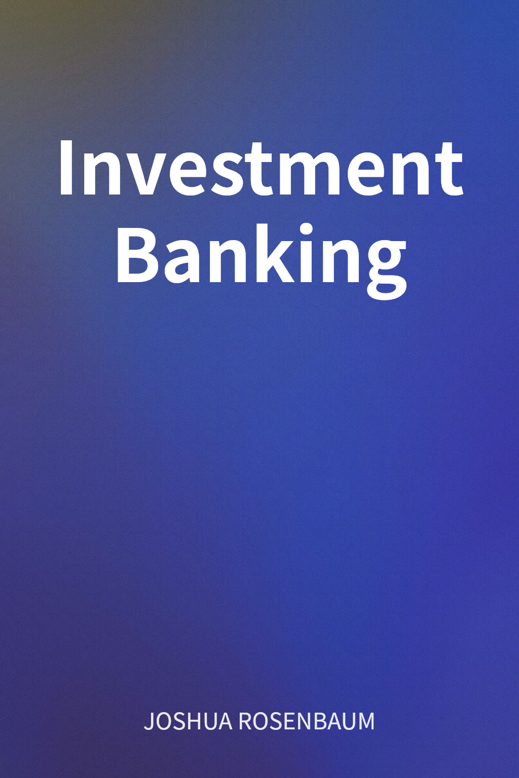 Investment Banking cover