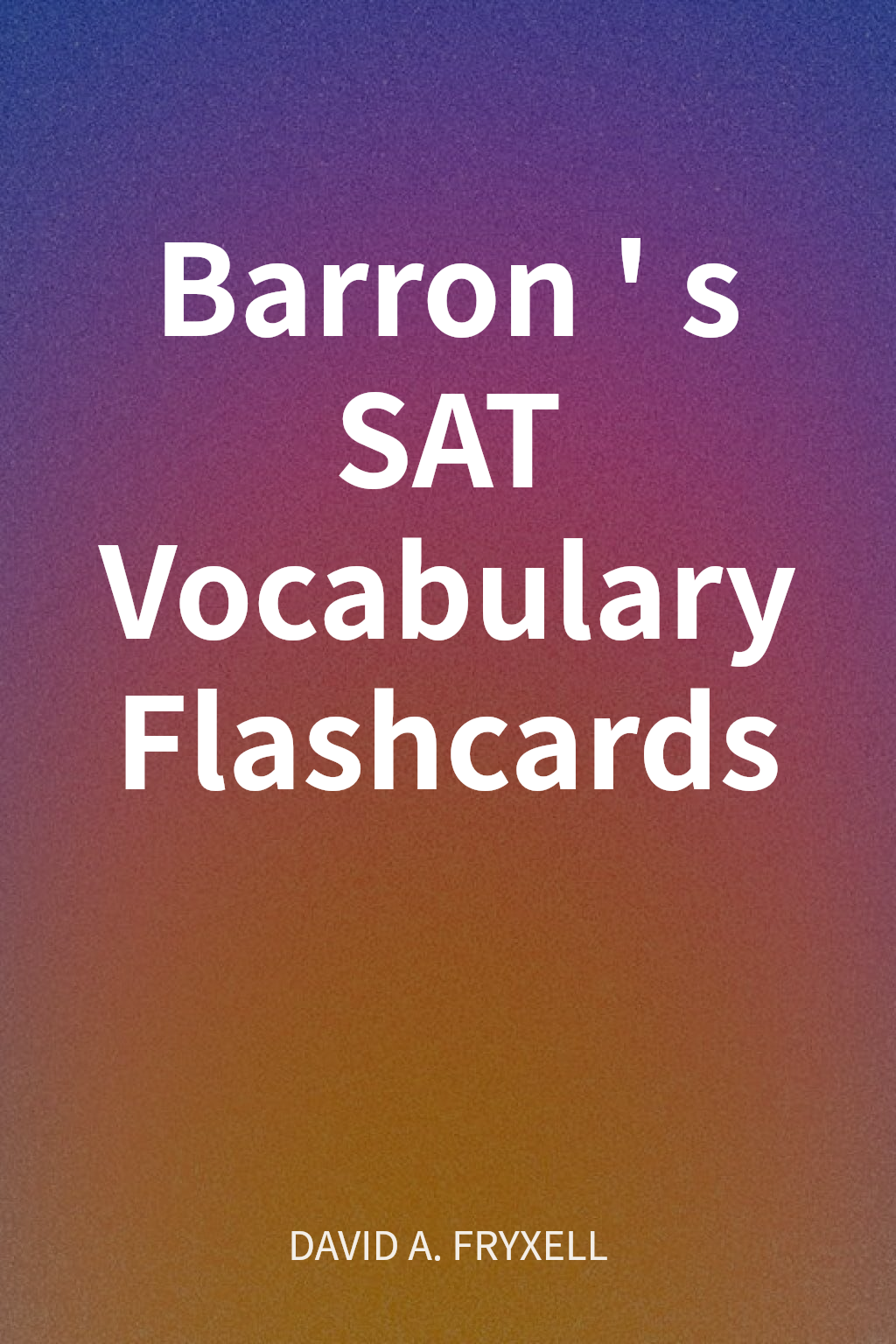 Barron's SAT Vocabulary Flashcards cover
