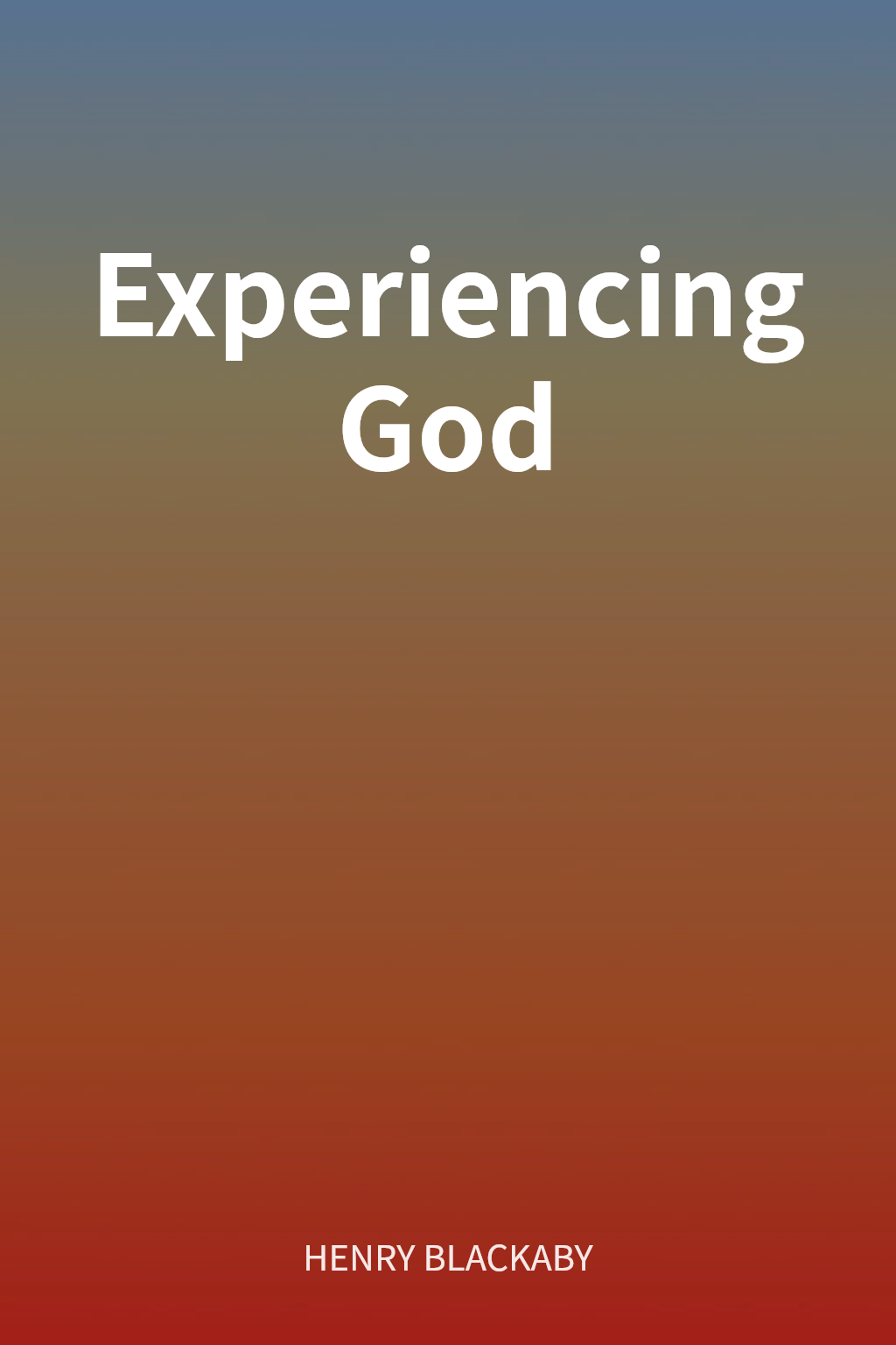 Experiencing God cover