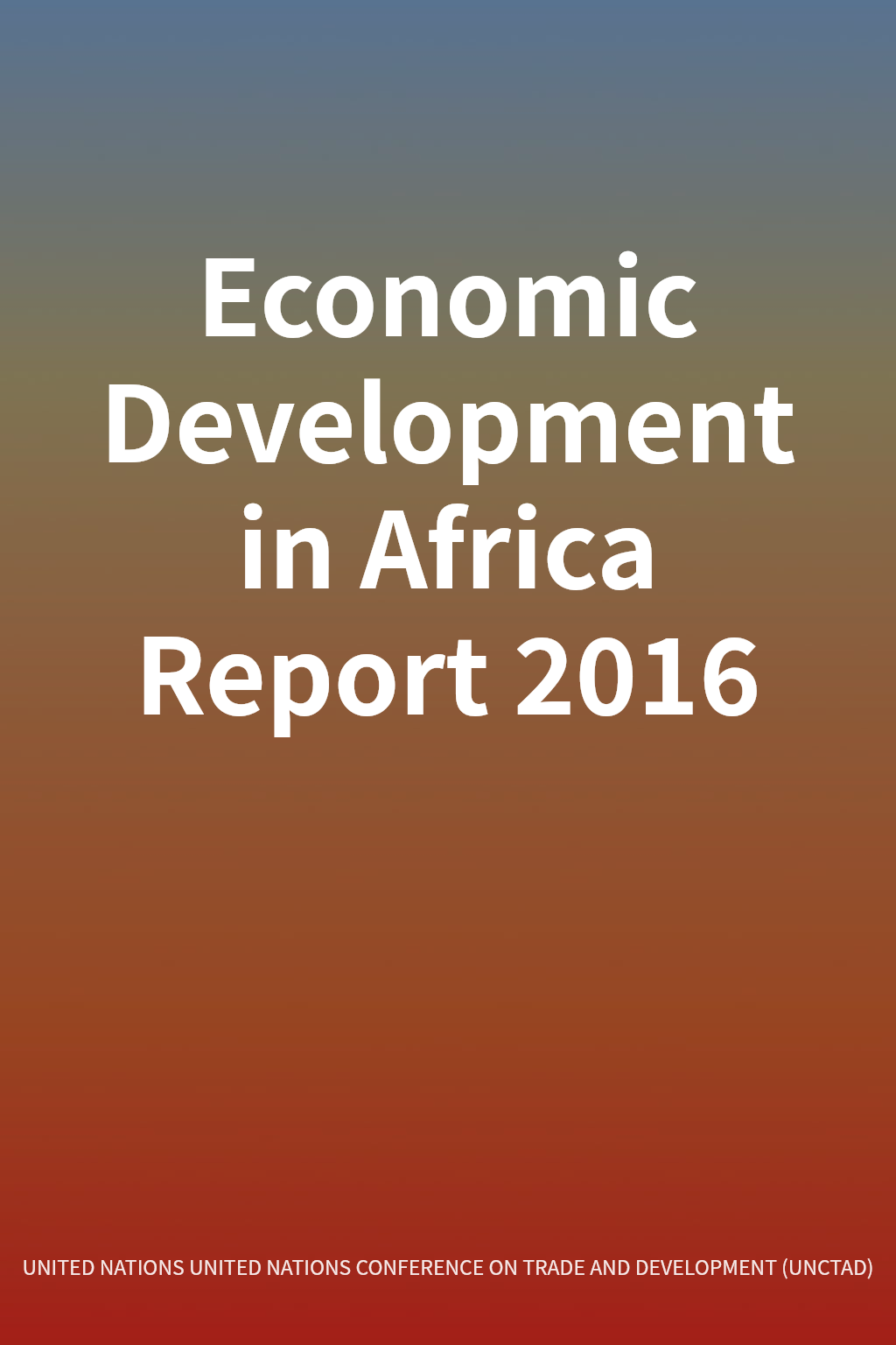 Economic Development in Africa Report 2016 cover
