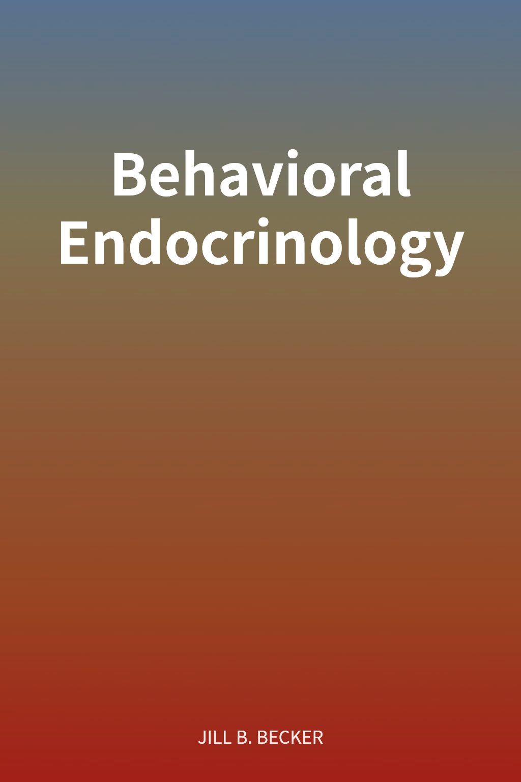 Behavioral Endocrinology cover