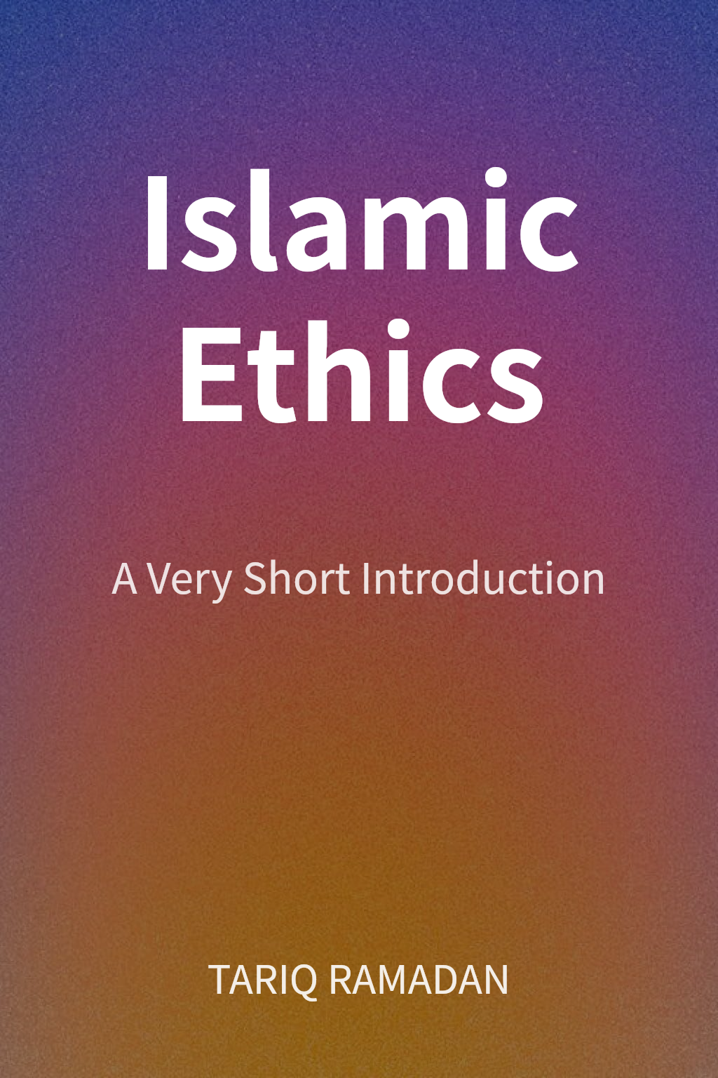 Islamic Ethics cover