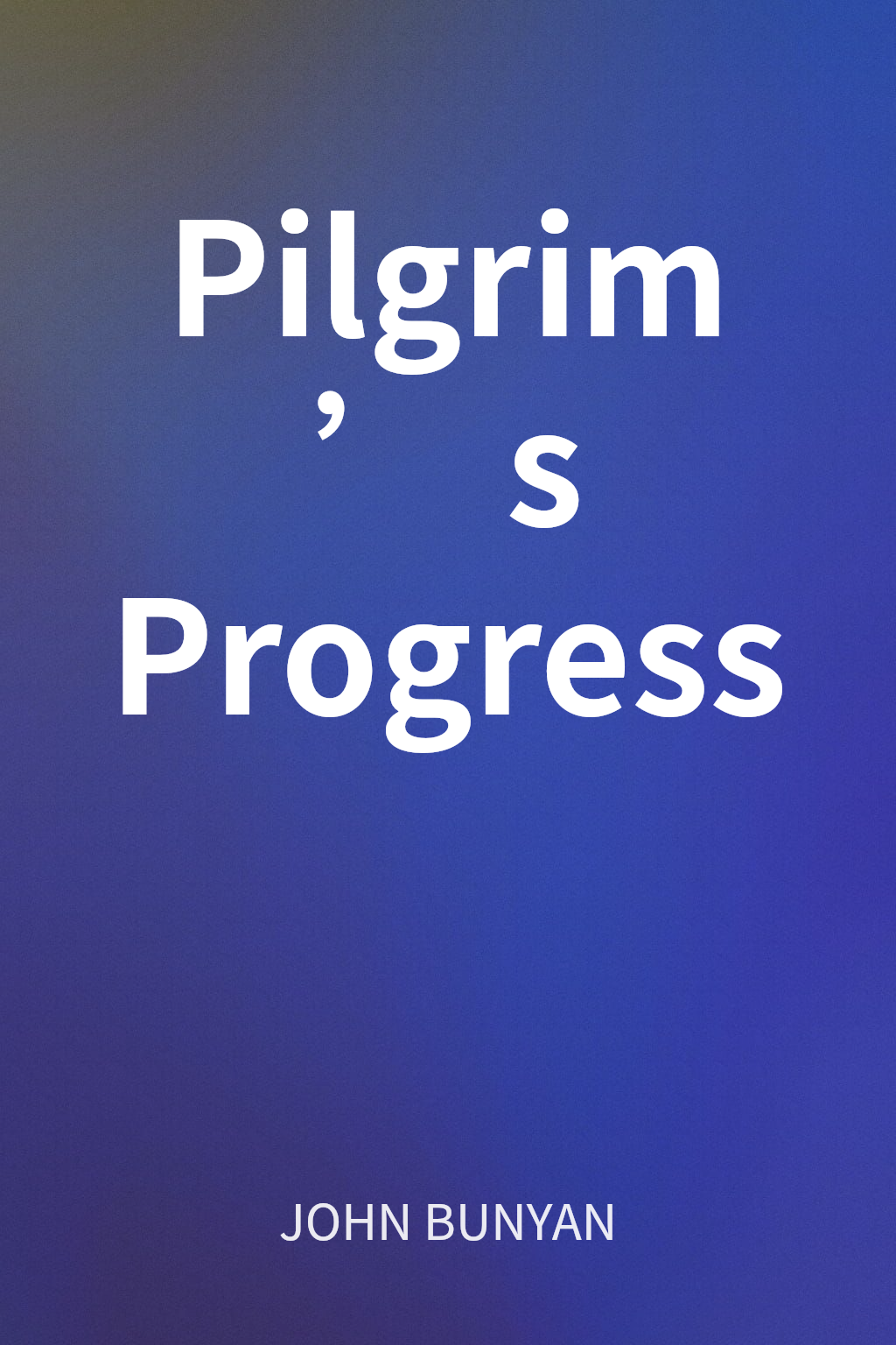 Pilgrim’s Progress cover