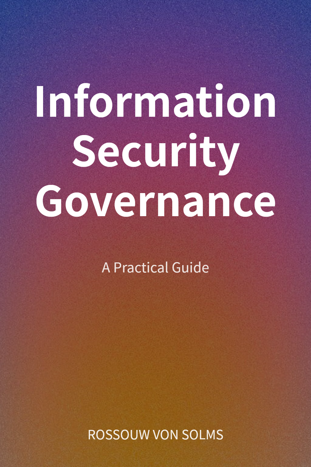 Information Security Governance cover