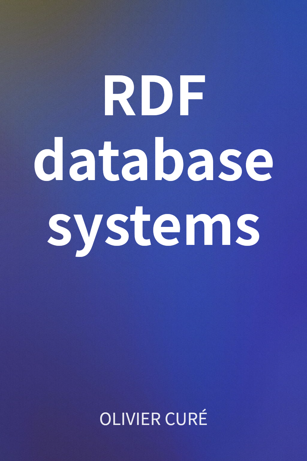 RDF database systems cover