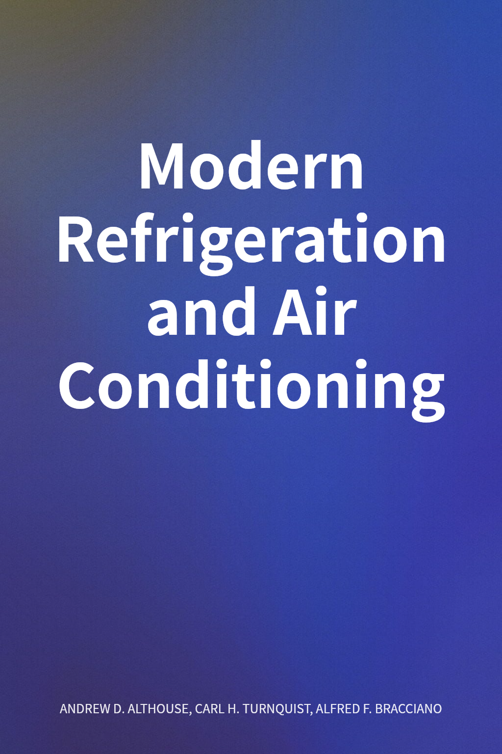 Modern Refrigeration and Air Conditioning cover