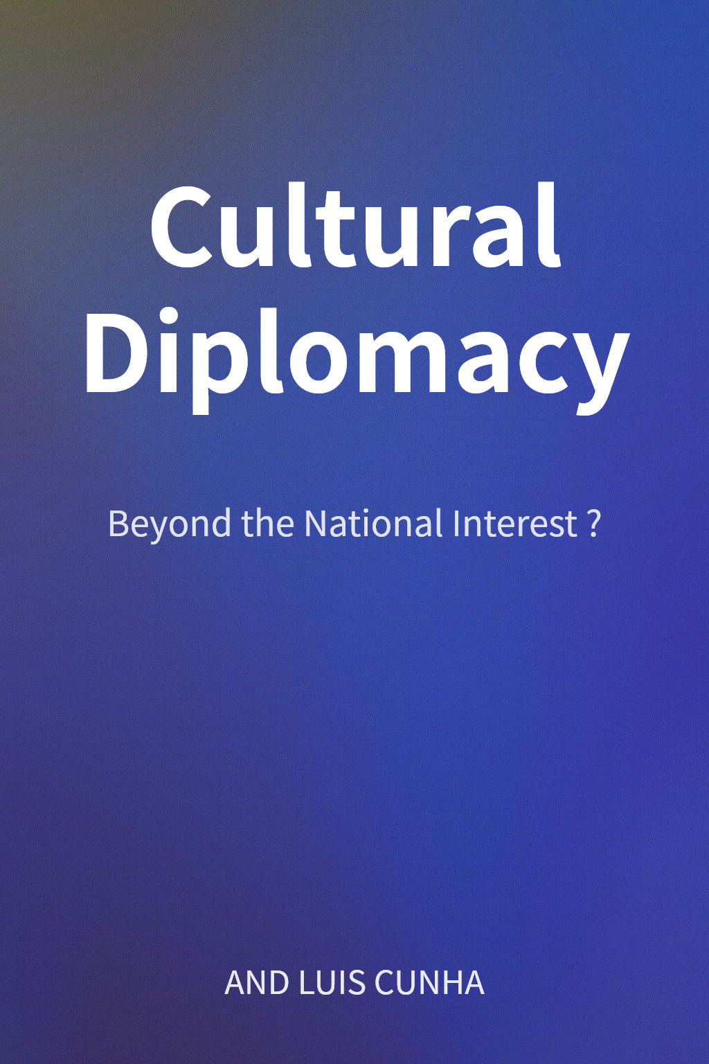 Cultural Diplomacy cover