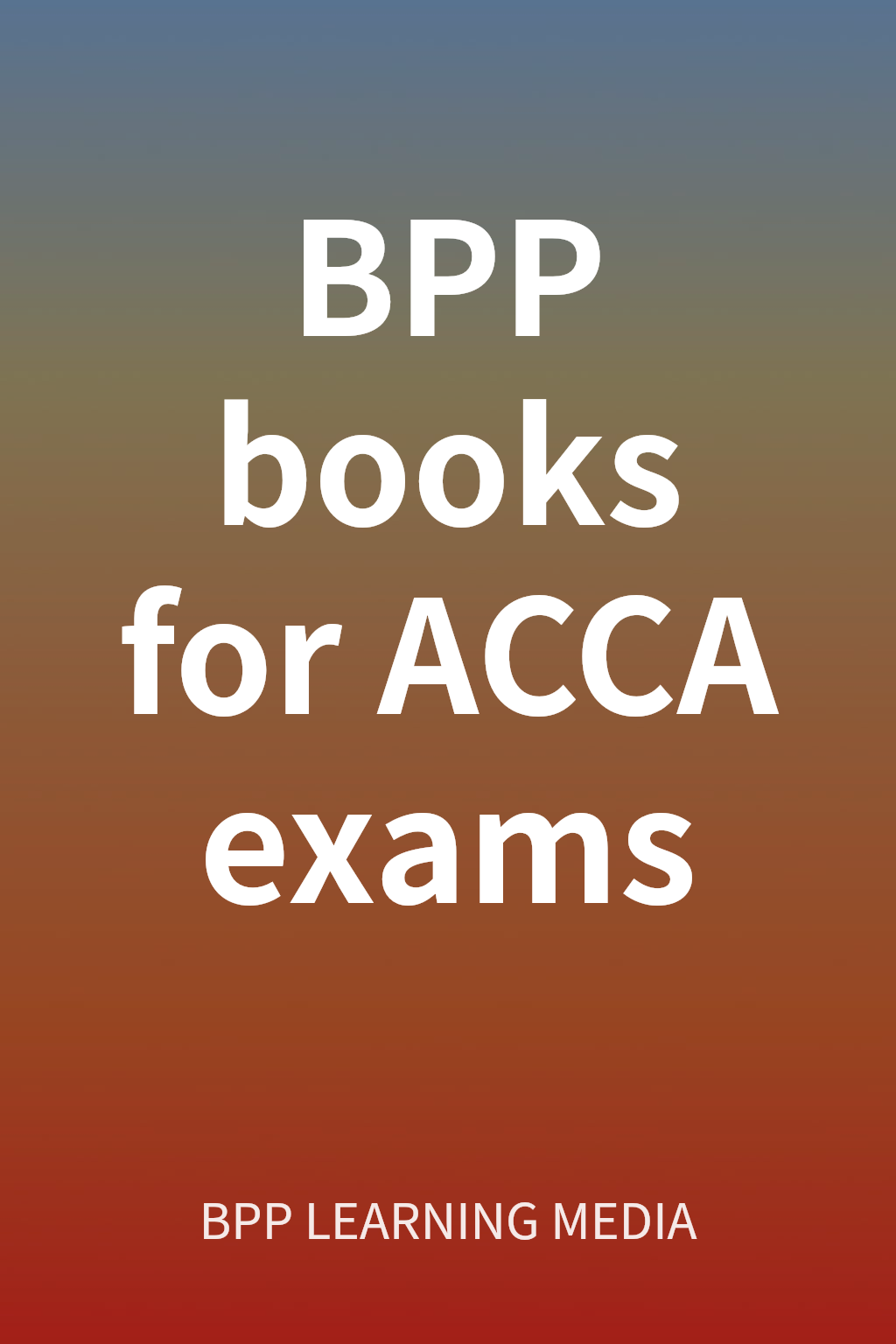 BPP books for ACCA exams cover