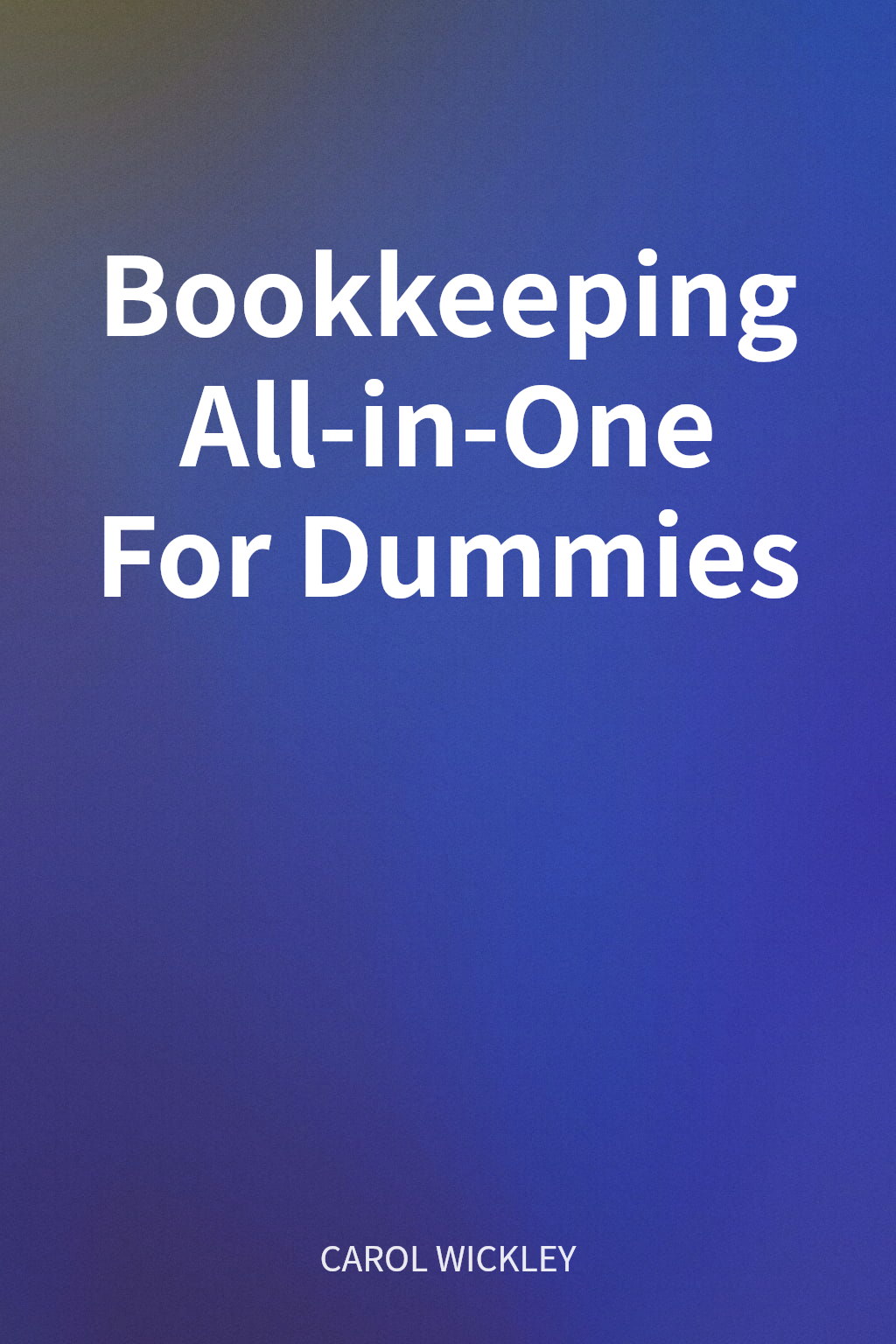Bookkeeping All-in-One For Dummies cover