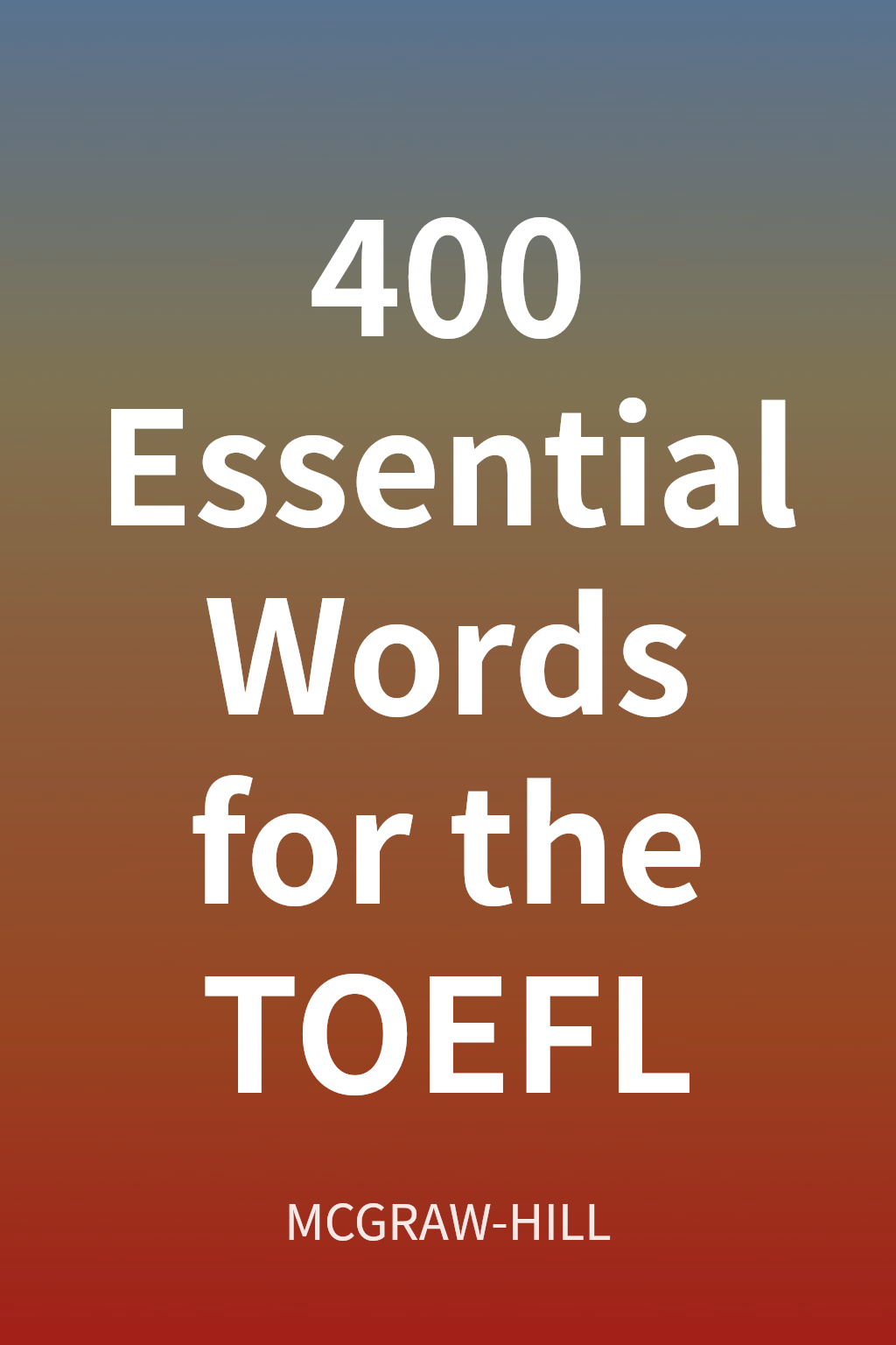 400 Essential Words for the TOEFL cover