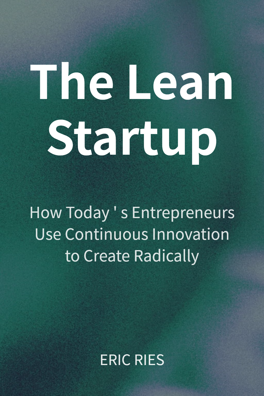 The Lean Startup cover