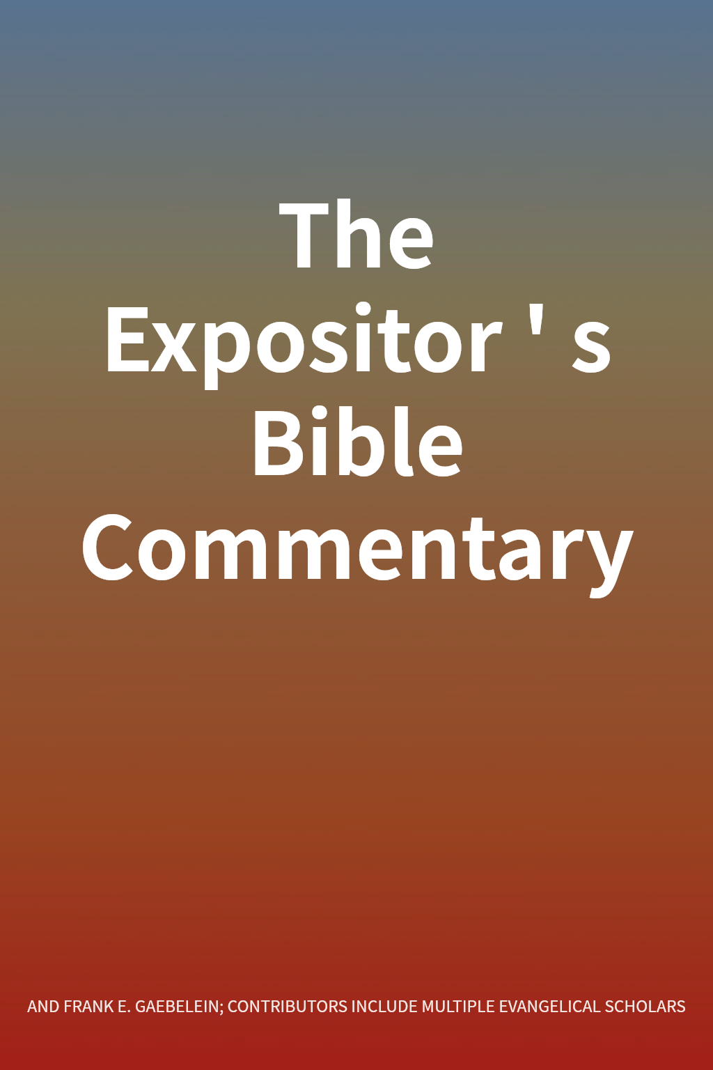 The Expositor's Bible Commentary cover