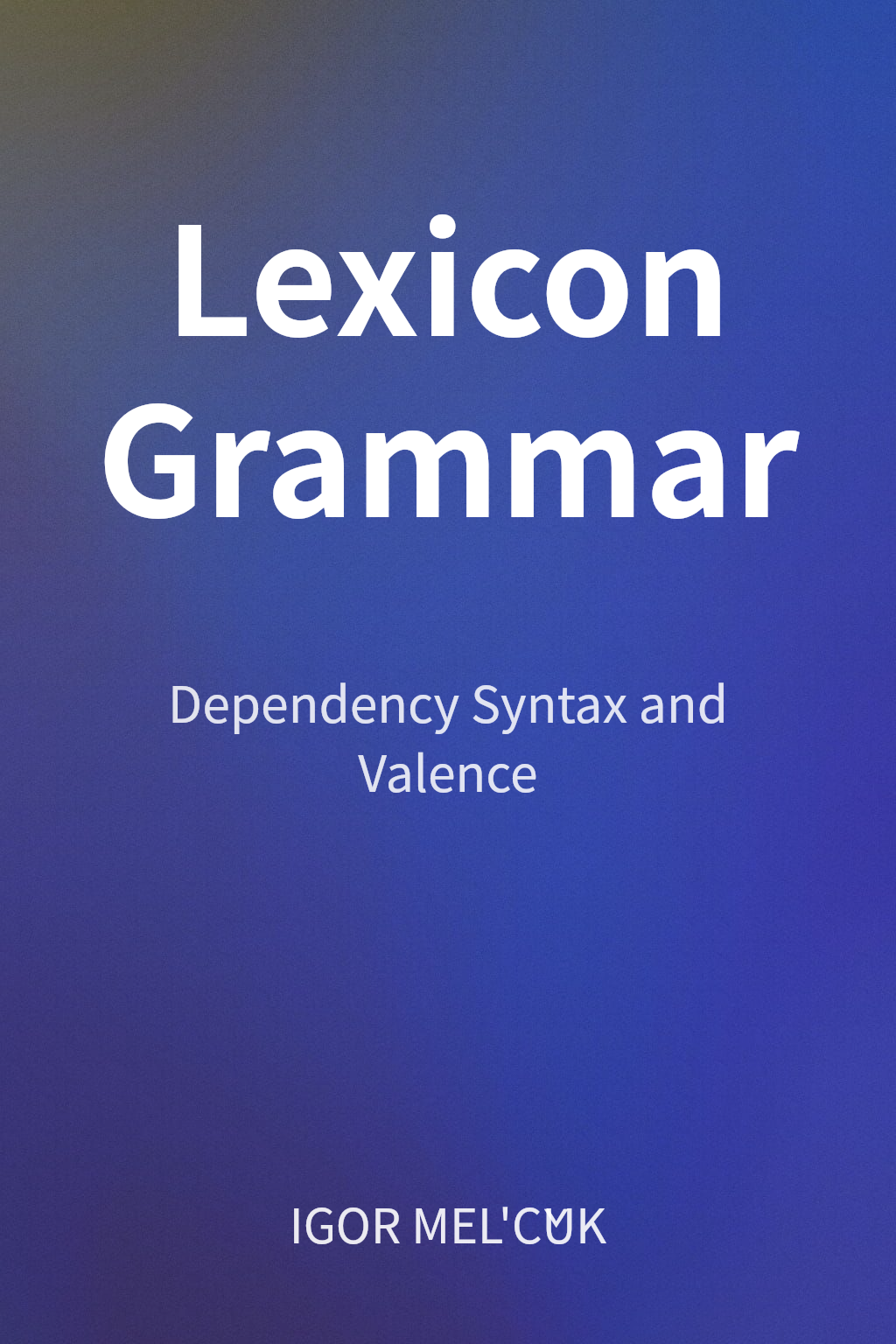 Lexicon Grammar cover